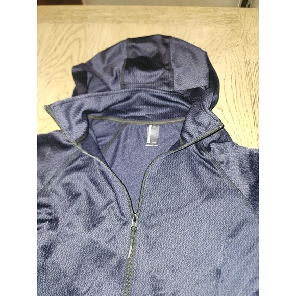 Mondetta Womens Hooded Jacket Medium Purple Herringbone Purple Black Casual - Picture 4 of 9